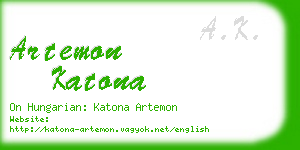 artemon katona business card